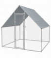 Outdoor Chicken Cage 2x2x1.92 m Galvanised Steel