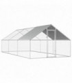 Outdoor Chicken Cage 2.75x6x1.92 m Galvanised Steel