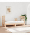 Pull-out Day Bed 2x(90x190) cm Solid Wood Pine