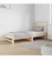 Pull-out Day Bed 2x(90x190) cm Solid Wood Pine