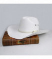 Retro Ivory Leather Belt Men Women Yellowstone Beach American Western Cowboy Cowgirl Sun Hat Pinch Front Wide Brim 57-61cm