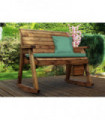 Rocker Bench With Green Cushion