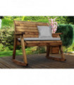 Rocker Bench With Grey Cushion