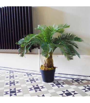 Leaf 60cm Cycas Palm Plant Artificial Tropical Tree Green Fronded Leaves