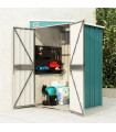 vidaXL Wall-mounted Garden Shed Green 118x100x178 cm Galvanised Steel