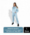 Wellworth Women's Loungewear hoodie & joggers two-piece set, Baby Blue L