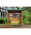 Wentworth Two Seat Arbour Green With Green Cushion