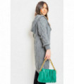 Chunky Cable Knitted Oversized Longline Hooded Cardigan