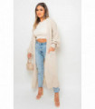 Chunky Knitted Balloon Sleeve Long Maxi Cardigan