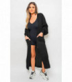 Chunky Knitted Balloon Sleeve Long Maxi Cardigan