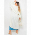 Chunky Knitted Balloon Sleeve Long Maxi Cardigan