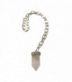 Chunky Point Pencil Pendant, 3.5x1.5x1.5cm, Clear Quartz