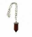 Chunky Point Pencil Pendant, 3.5x1.5x1.5cm, Red Goldstone