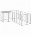 Dog Kennel Silver 4.84 m� Steel