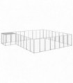 Dog Kennel Silver 20.57 m� Steel