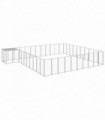 Dog Kennel Silver 31.46 m� Steel