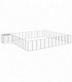 Dog Kennel Silver 37.51 m� Steel