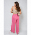 Elastic High Waist Wide Leg Trousers