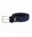 Elba Navy/Grey Striped Men Stretch Belt_S