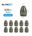 Elite TG 10PCS Tungsten Flipping Weights 1.8g-63g Bullet Bass Texas/Carolina Rig Trout Panfish Fishing Lure Accessories