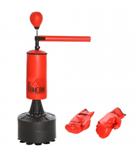 Boxing Training Center: Black PU Punch Bag Stand 71H x 80W x 55Dcm