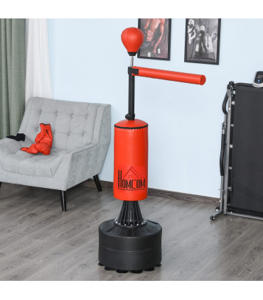 Boxing Training Center: Black PU Punch Bag Stand 71H x 80W x 55Dcm
