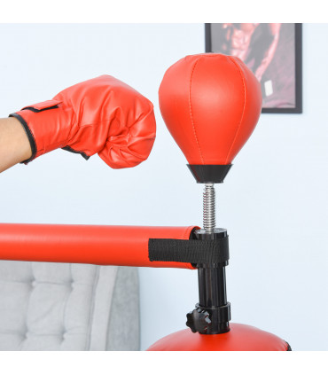 Boxing Training Center: Black PU Punch Bag Stand 71H x 80W x 55Dcm