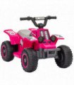 AIYAPLAY 6V Electric Quad Bike for Kids w/ Forward Backward - Pink