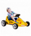 AIYAPLAY 6V Electric Go Kart w/ Music, Light, Horn, for 3-5 Years, Yellow