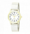 Ravel Ladies Bold Number White Dial Gold Expander Bracelet Watch R0232.22.2