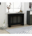 Radiator Cover Black 112x19x81 cm MDF