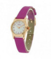 Reflex Girls Ladies Watch White Dial Rose Gold Tone Metal Purple Strap 101332LT