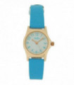 Reflex Girls Ladies WHITE ROUND DIAL, ROSE GOLD CASE WATCH WITH BLUE PU STRAP 101334LT