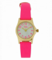 Reflex Girls Ladies White Dial Gold Metal Bright Pink Strap Watch 101325LT