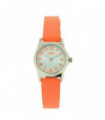 Reflex Girls Ladies White Dial Silver Metal Bright Orange Strap Watch 101321LT