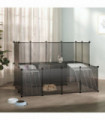 Small Animal Cage Black 143x107x93 cm PP and Steel