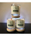 Soy Wax Premium Glass candle with wooden wick Lime Basil Mandarin