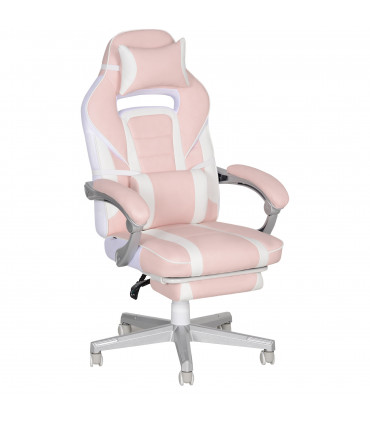 HOMCOM PU Leather Gaming Chair with Footrest 150 Degree Reclining Back