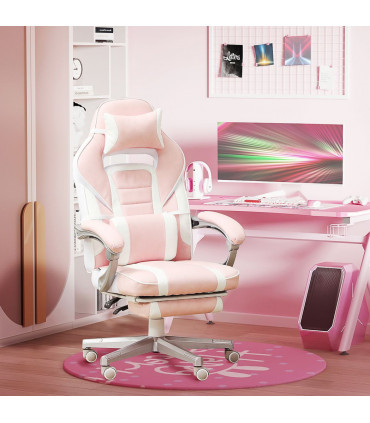 HOMCOM PU Leather Gaming Chair with Footrest 150 Degree Reclining Back