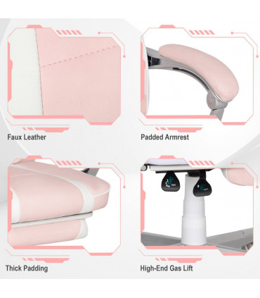 HOMCOM PU Leather Gaming Chair with Footrest 150 Degree Reclining Back