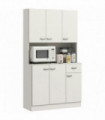 HOMCOM Freestanding Kitchen Cupboard, Storage Cabinet with Doors Cream White