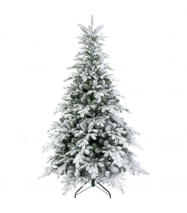 HOMCOM 5 Ft Artificial Christmas Tree with Realistic Snow Branches, LED Lights