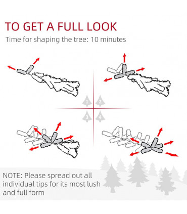 HOMCOM 5 Ft Artificial Christmas Tree with Realistic Snow Branches, LED Lights