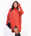 Turtle Neck Longline Knitted Jumper