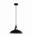 Vintage Industrial Retro Black Inner White Metal Pendant Lights UK E27 Holder