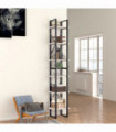 6-Tier Book Cabinet White 40x30x210 cm Engineered Wood