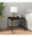 Side Table Black 40x40x35 cm Engineered Wood