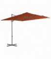 Cantilever Umbrella with Steel Pole Terracotta 250x250 cm