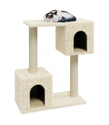 Cat Tree with Sisal Scratching Posts Cream 60 cm