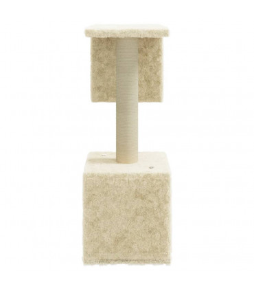 Cat Tree with Sisal Scratching Posts Cream 60 cm